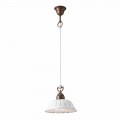 Lampada a sospensione liberty in ceramica Ø22 Anita Il Fanale