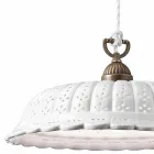 Lampada a sospensione liberty in ceramica Ø42 Anita Il Fanale Viadurini