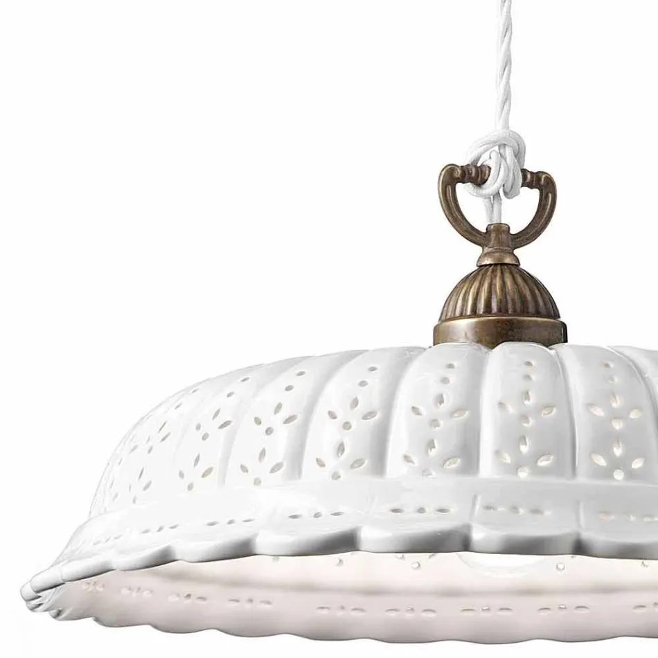 Lampada a sospensione liberty in ceramica Ø42 Anita Il Fanale Viadurini