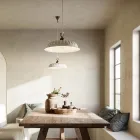Lampada a sospensione liberty in ceramica Ø42 Anita Il Fanale Viadurini