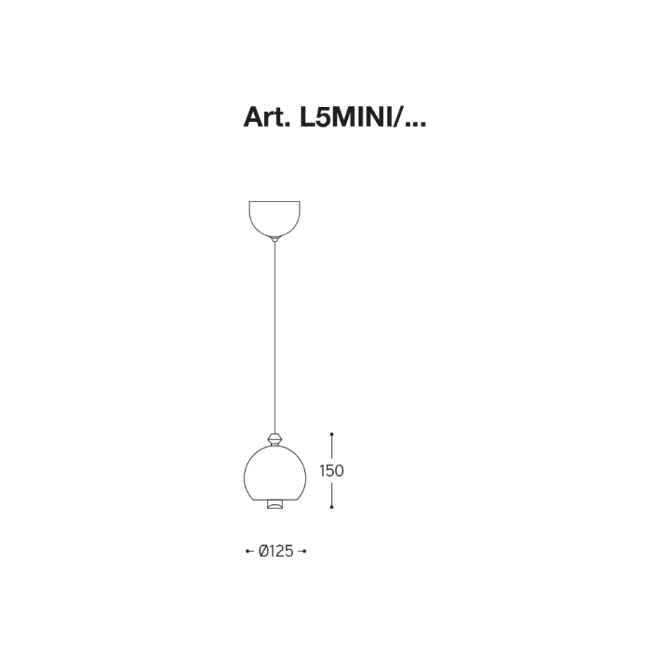 Lampada a sospensione moderna Aldo Bernardi in ceramica I Lustrini 5 Viadurini