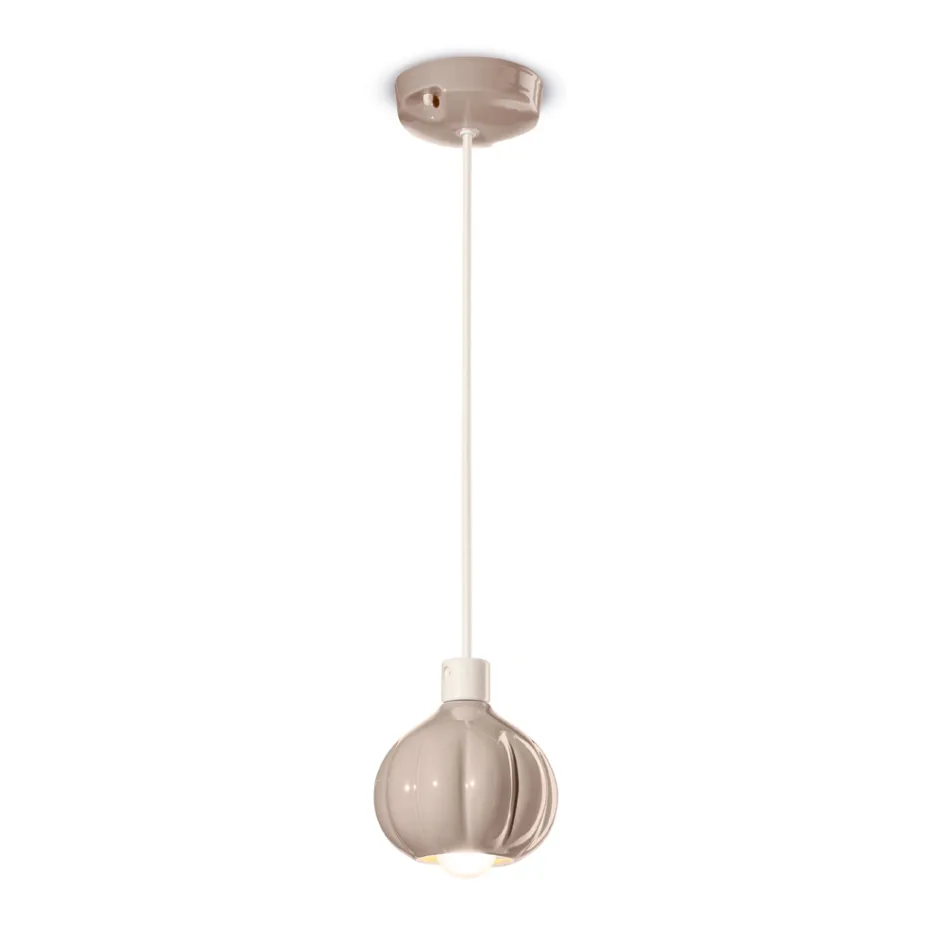 Lampada a Sospensione Moderna in Ceramica Colorata Made in Italy - Afoxe Viadurini