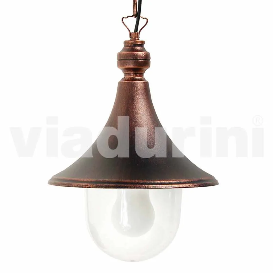 Lampada a sospensione per esterno in alluminio fatta in Italia, Anusca Viadurini