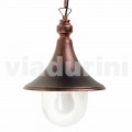 Lampada a sospensione per esterno in alluminio fatta in Italia, Anusca