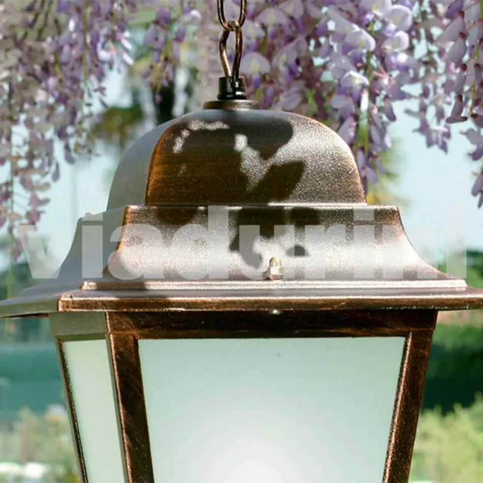 Lampada a sospensione per esterno in alluminio made in Italy, Aquilina Viadurini