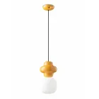 Lampada a Sospensione Realizzata in Ceramica e Vetro Made in Italy - Capocabana Viadurini