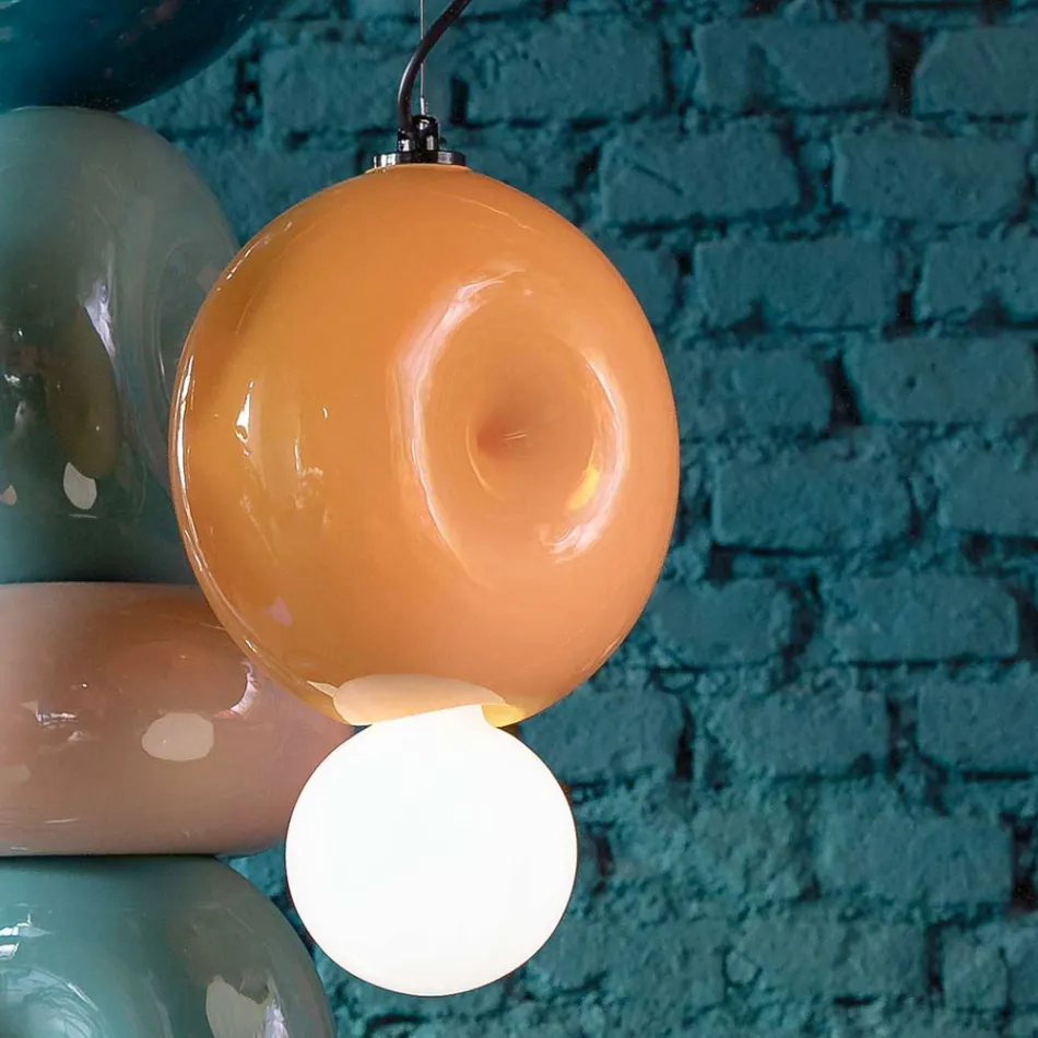 Lampada a Sospensione Rotonda in Ceramica Made in Italy - Bumbum Viadurini