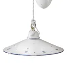 Lampada a Sospensione Saliscendi in Ceramica Decorata 2 Misure - Asti Viadurini