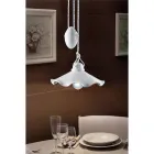 Lampada a Sospensione Saliscendi in Ceramica Lucida Ondulata - Belluno Viadurini
