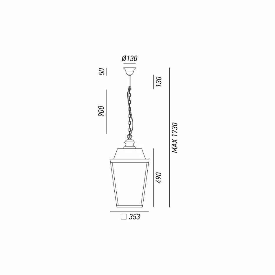 Lampada a sospensione stile industriale Quadro Il Fanale Viadurini