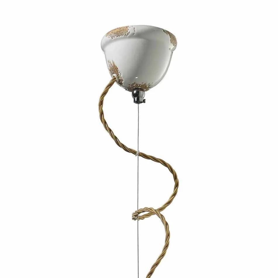 Lampada a sospensione vintage artigianale Ferroluce Viadurini