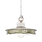 Lampada a Sospensione Vintage Ceramica e Ferro Fatta a Mano - Alessandria Viadurini