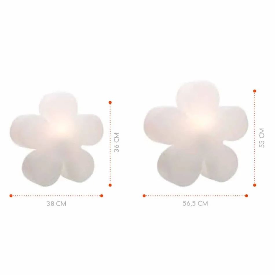 Lampada Appoggio per Interni o Esterni Design Moderno Fiore Colorato - Fiorestar Viadurini