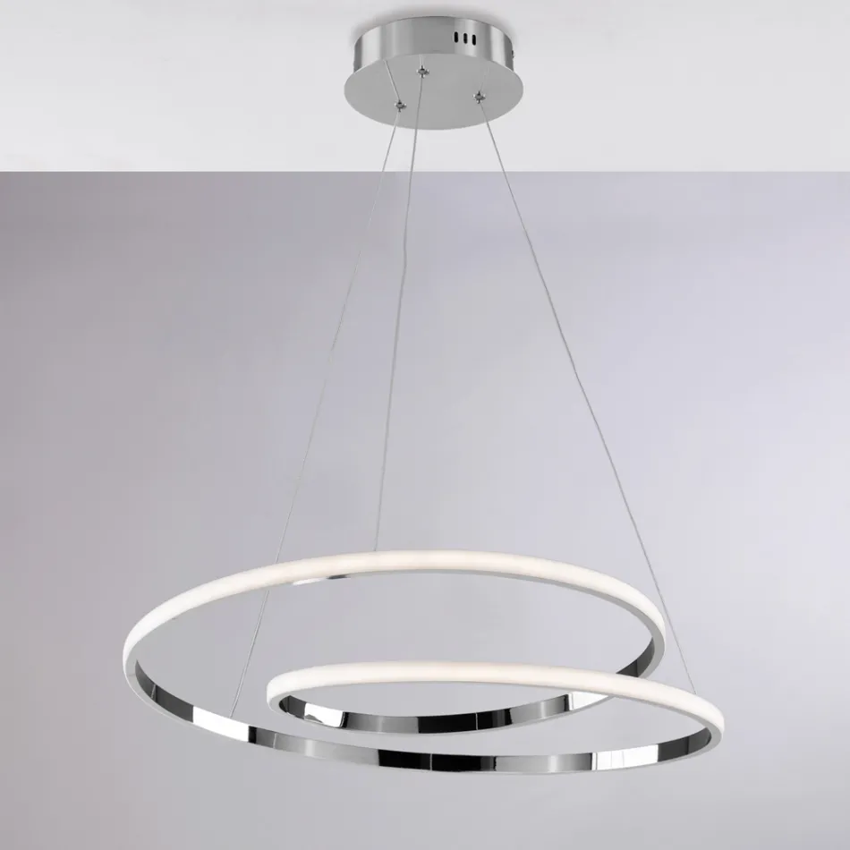 Lampada artigianale in vetro e metallo per interni eleganti – Hubble Viadurini