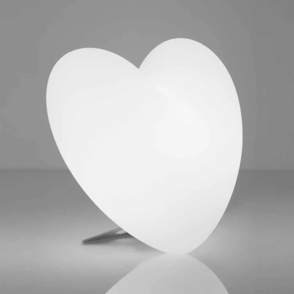 Lampada cuore da tavolo luminosa Slide Love colorata fatta in Italia Viadurini