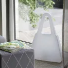Lampada da Appoggio in Plastica Bianca di Design Moderno da Interno - Borsastar Viadurini