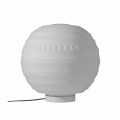 Lampada da Appoggio in Vetro Satinato Bianco e Metallo Design Moderno - Morse