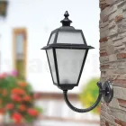 Lampada da Esterno a Parete in Alluminio e Vetro Made in Italy - Vivian Viadurini