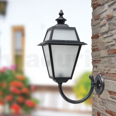 Lampada da Esterno a Parete in Alluminio e Vetro Made in Italy - Vivian Viadurini