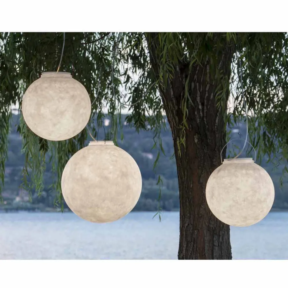Lampada da esterno a sospensione In-es.artdesign Luna Out in nebulite Viadurini