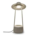 Lampada da Esterno con Fioriera in Argilla, Alluminio e Ottone - Cappello Viadurini