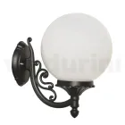 Lampada da Esterno in Alluminio con Sfera in Acrilico Opale - Trovaantracite Viadurini