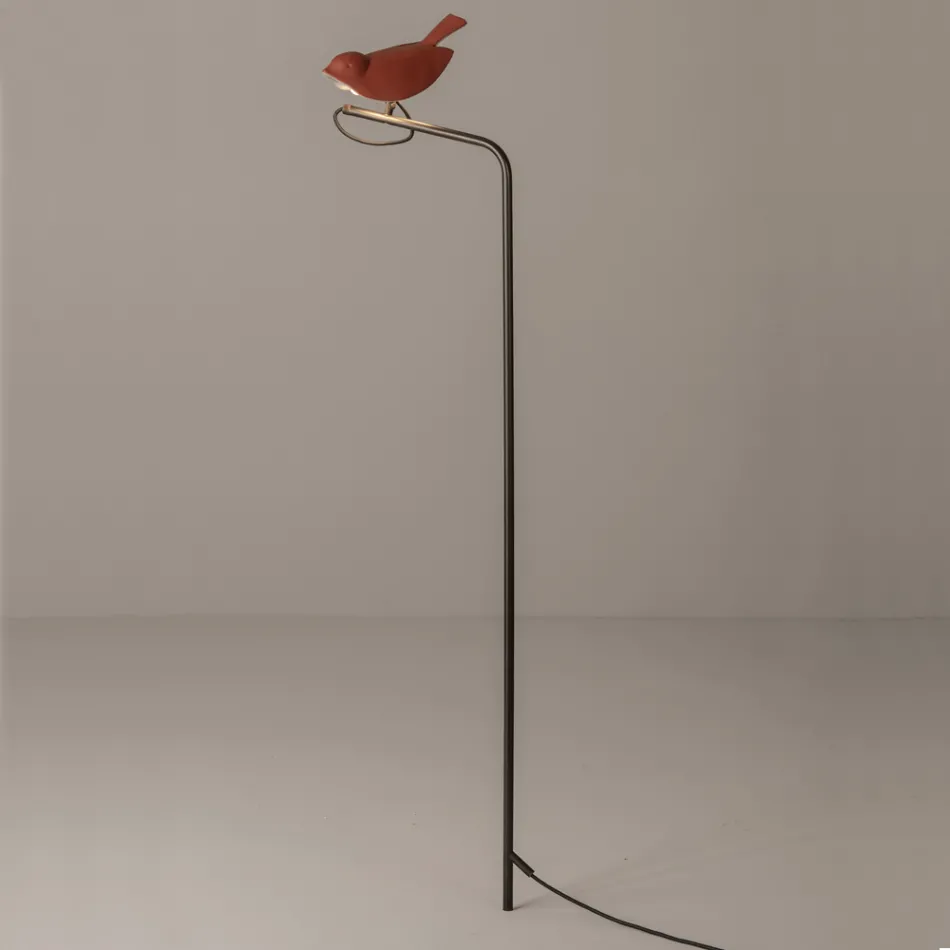 Lampada da Esterno in Maiolica Toscana Smaltata Made in Italy - Uccellino Viadurini