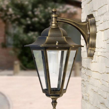 Lampada da Giardino in Vetro Trasparente e 5 Finiture di Alluminio - Pinako Viadurini