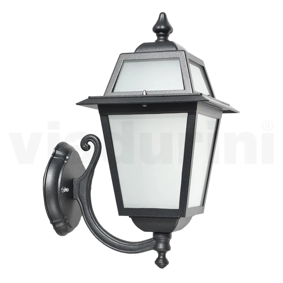 Lampada da Muro Outdoor in Alluminio Pressofuso e Vetro Made in Italy - Elric Viadurini