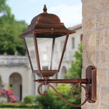 Lampada da Muro per Esterno in Alluminio e Vetro Trasparente - Alchimista Viadurini