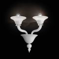 Lampada da Parete a 2 Luci in Vetro di Venezia Lavorato a Mano - Ismail
