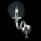 Lampada da parete di design in vetro e cristallo Ivy, made in Italy Viadurini