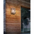 Lampada da parete grande in ottone e vetro Quadro Il Fanale