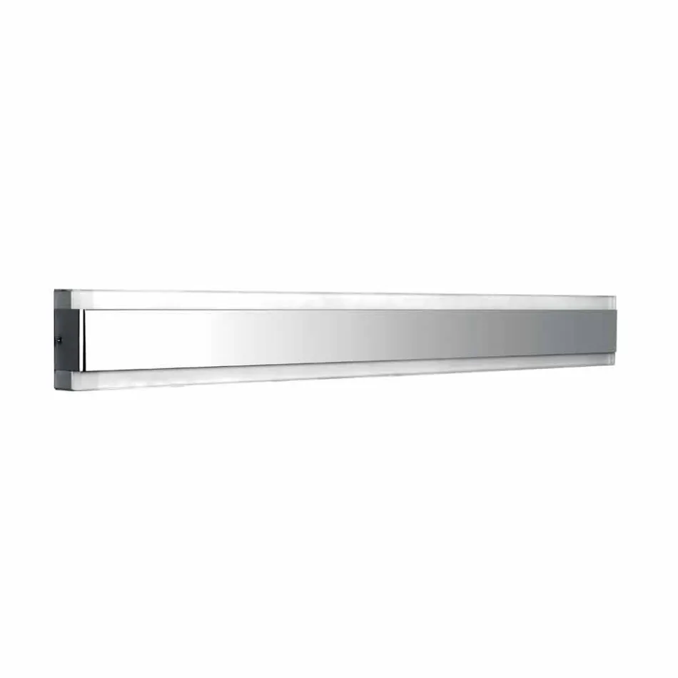 Lampada da Parete in Acciaio Inox, Plexiglass e Alluminio con Luce LED - Magneto Viadurini