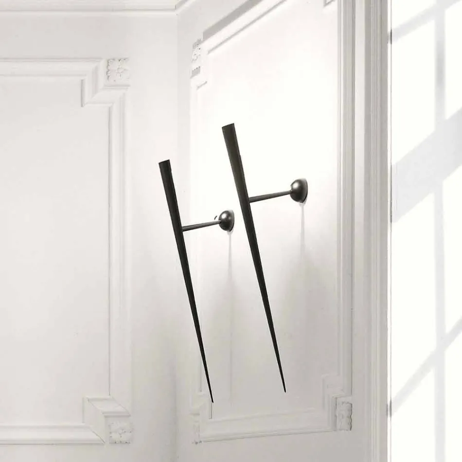 Lampada da Parete in Metallo Verniciato con LED Integrato Made in Italy - Trono Viadurini