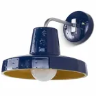 Lampada da parete moderna, in maiolica toscana e ottone, Rossi Toscot Viadurini