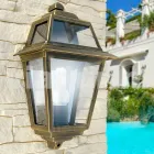 Lampada da parete per esterno classica in alluminio made Italy,Kristel Viadurini