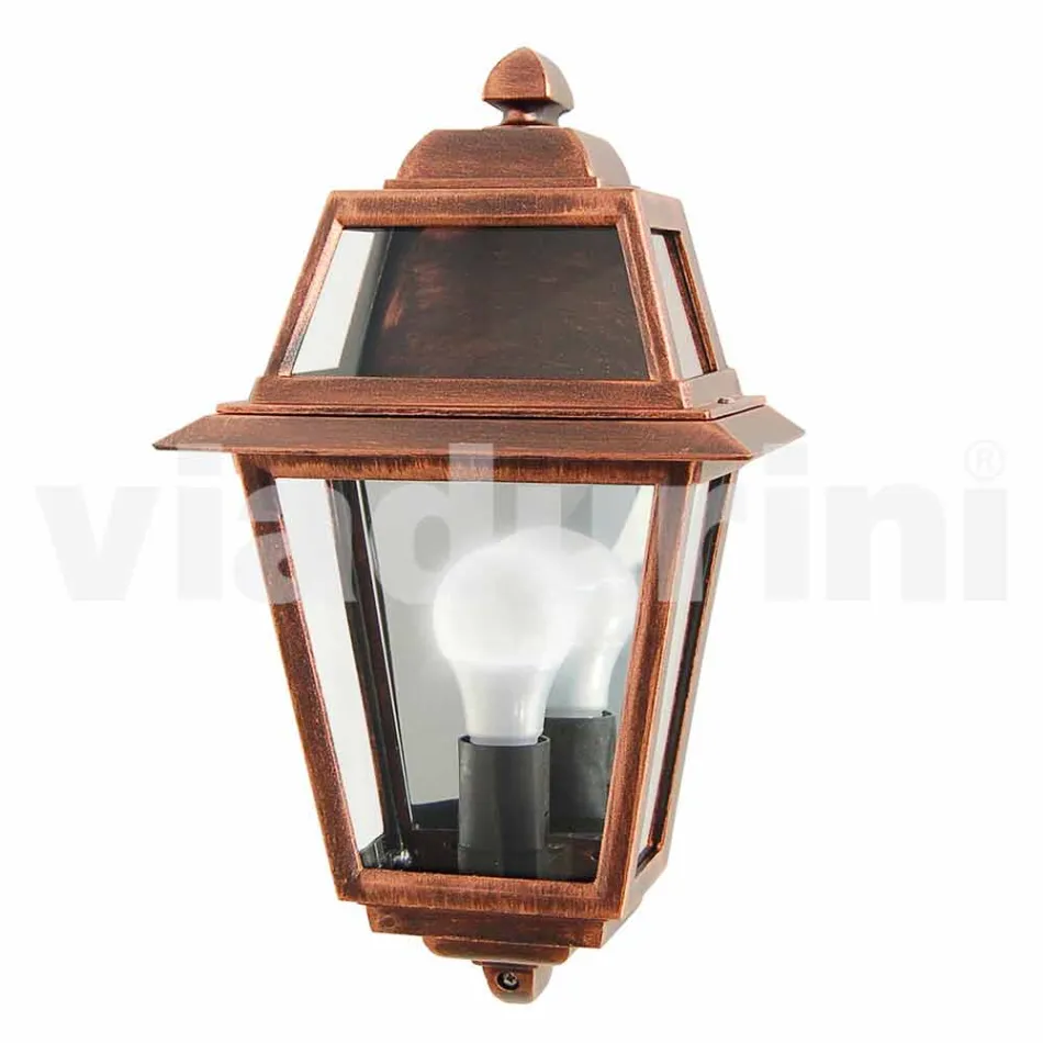 Lampada da parete per esterno classica in alluminio made Italy,Kristel Viadurini