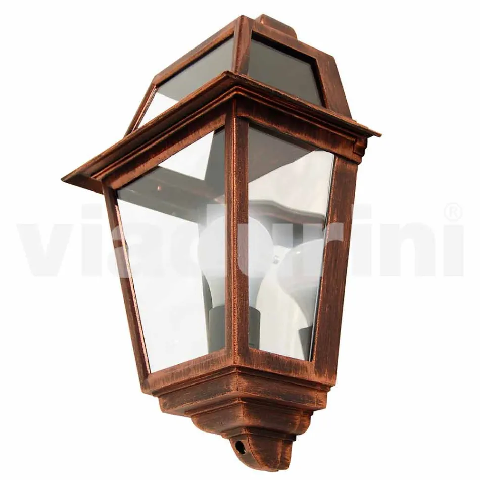 Lampada da parete per esterno classica in alluminio made Italy,Kristel Viadurini