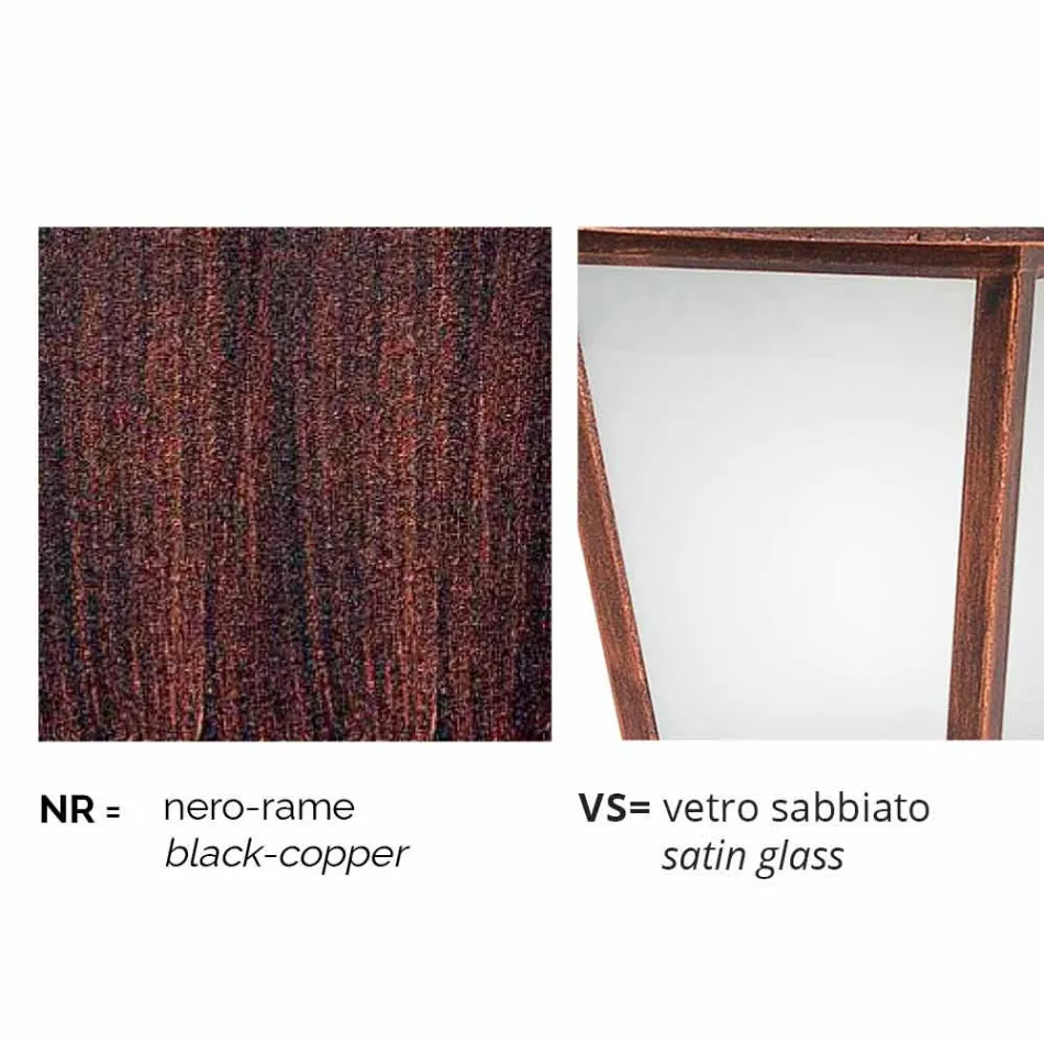 Lampada da parete per esterno classica in alluminio made Italy,Kristel Viadurini