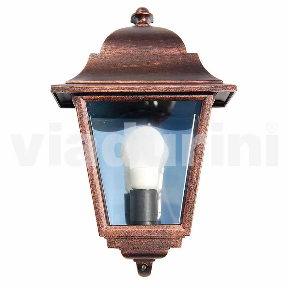 Lampada da parete per esterno in alluminio fatta in Italia, Aquilina Viadurini