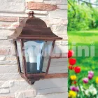 Lampada da parete per esterno in alluminio fatta in Italia, Aquilina Viadurini