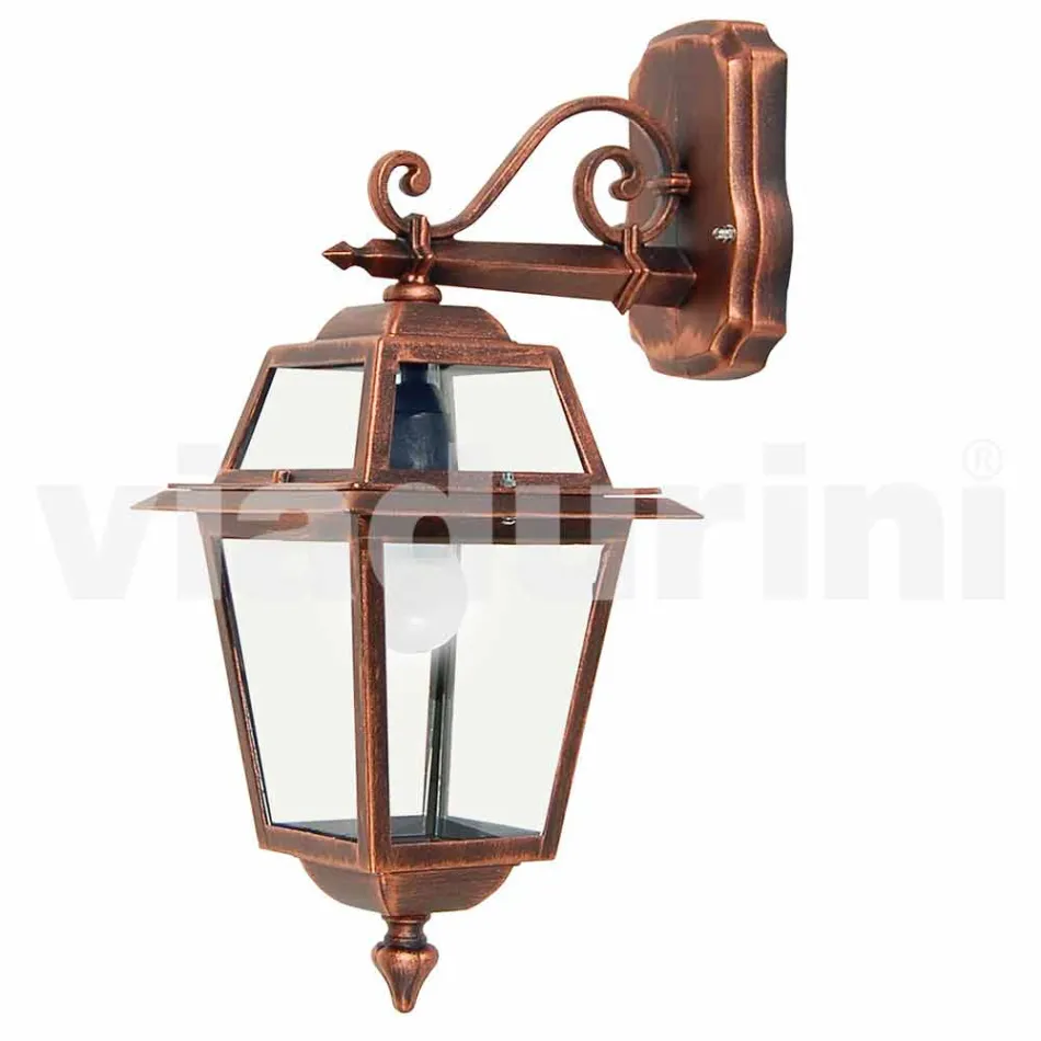 Lampada da parete per esterno in alluminio fatta in Italia, Kristel Viadurini