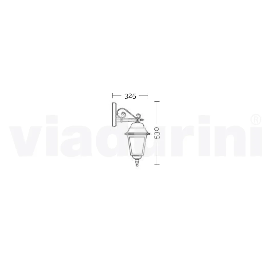 Lampada da parete per esterno in alluminio made in Italy, Aquilina Viadurini