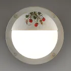 Lampada da Parete Rotonda da Giardino Alluminio Dipinto a Mano - Brindisi Viadurini