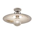 Lampada da Soffitto in Ferro e Ceramica Grezza Decorata a Mano - Bologna