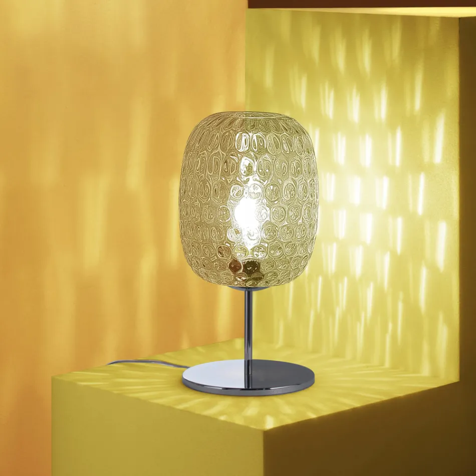 Lampada da Tavolo Artigianale in Vetro di Venezia Soffiato - Cloe Balloton Viadurini
