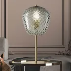 Lampada da Tavolo Artigianale in Vetro Veneziano Soffiato - Dalia Balloton Viadurini