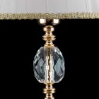 Lampada da tavolo classica in cristallo e vetro Belle, made in Italy Viadurini