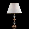 Lampada da tavolo classica in cristallo e vetro Belle, made in Italy